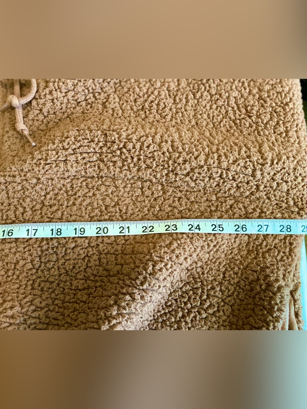 PINK Victoria's Secret Plush Taupe Sherpa Half-Zip Hoodie - Picture 10 of 10